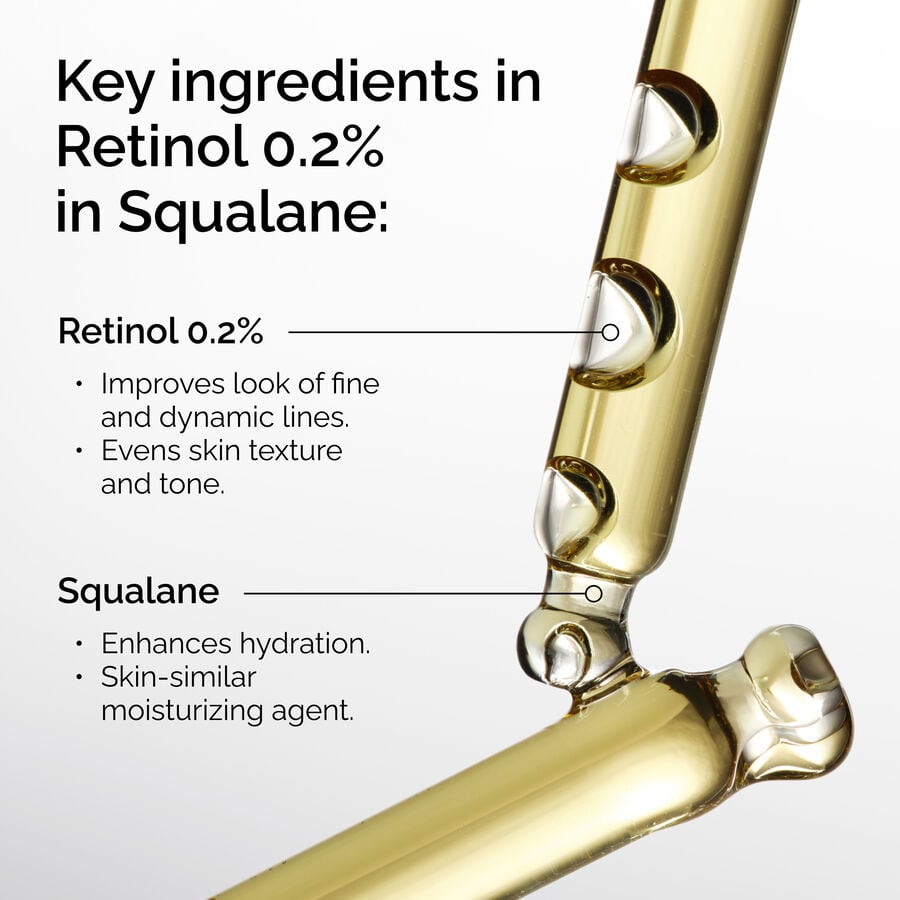 Gentle Night Serum With Retinol 0.2% in Squalane for Dry Skin