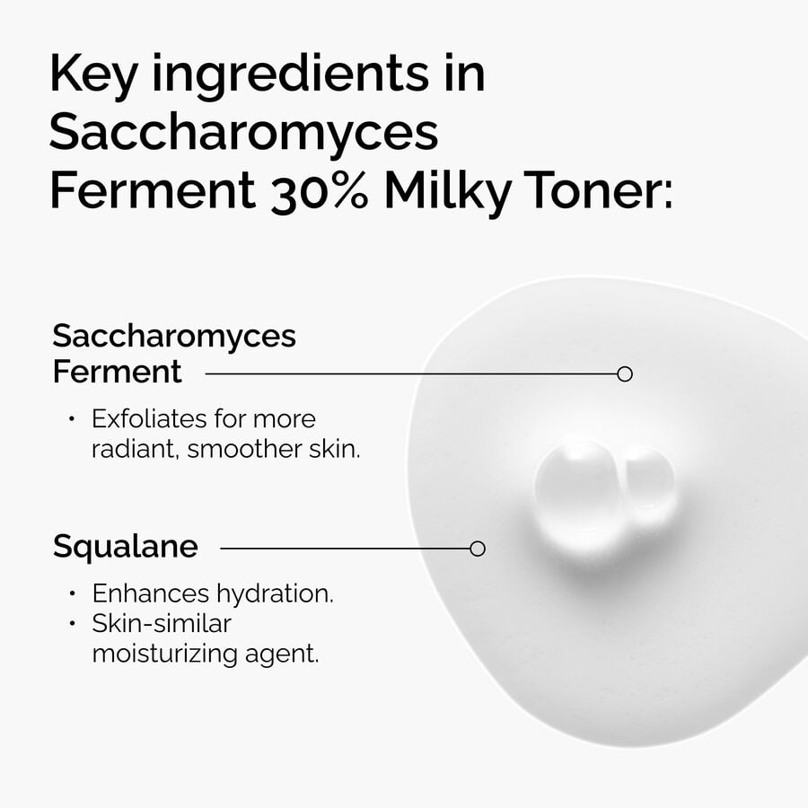 Smoothing Milk Toner with 30% Saccharomyces Ferment and NAG
