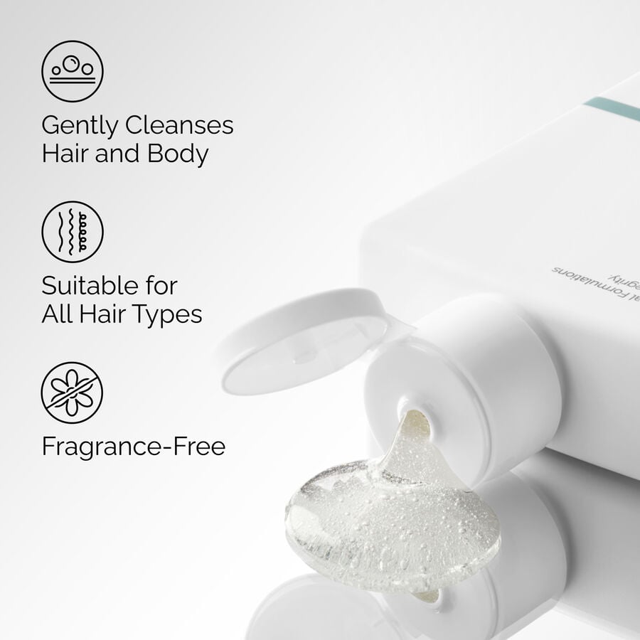Body & Hair Wash — Gentle Fragrance-Free Sulphate 4% Formula