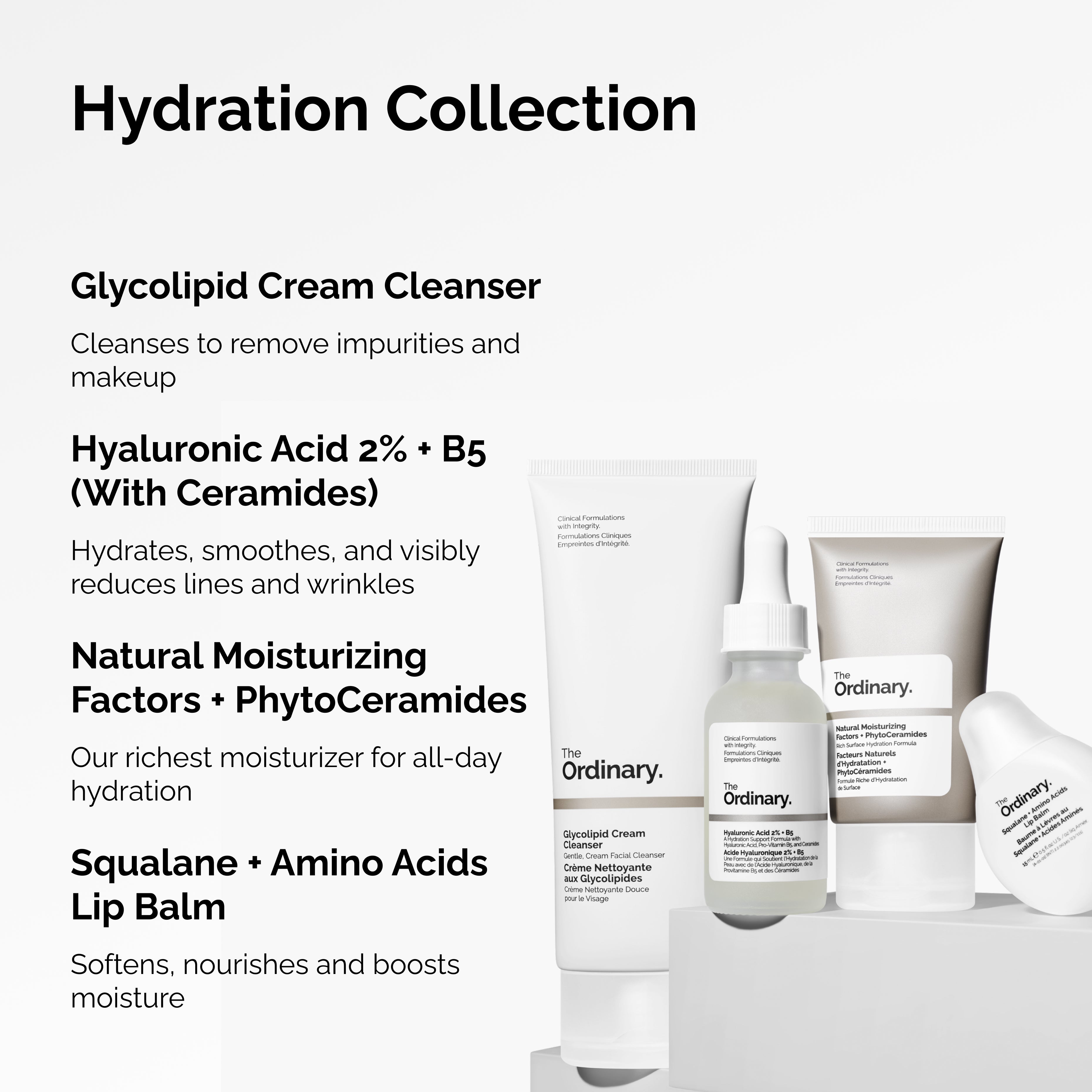 Hydrating Skincare Regimen Set for Dry, Dehydrated Skin