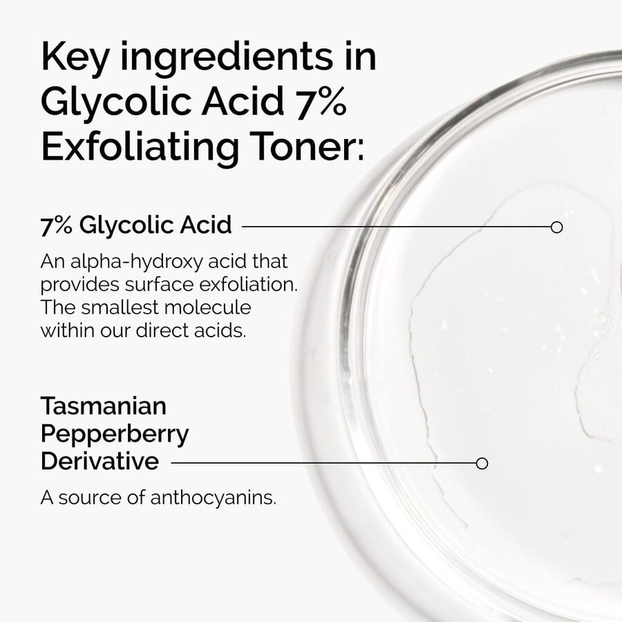 Glycolic Acid 7% Resurfacing Toning Solution for Smoother Skin